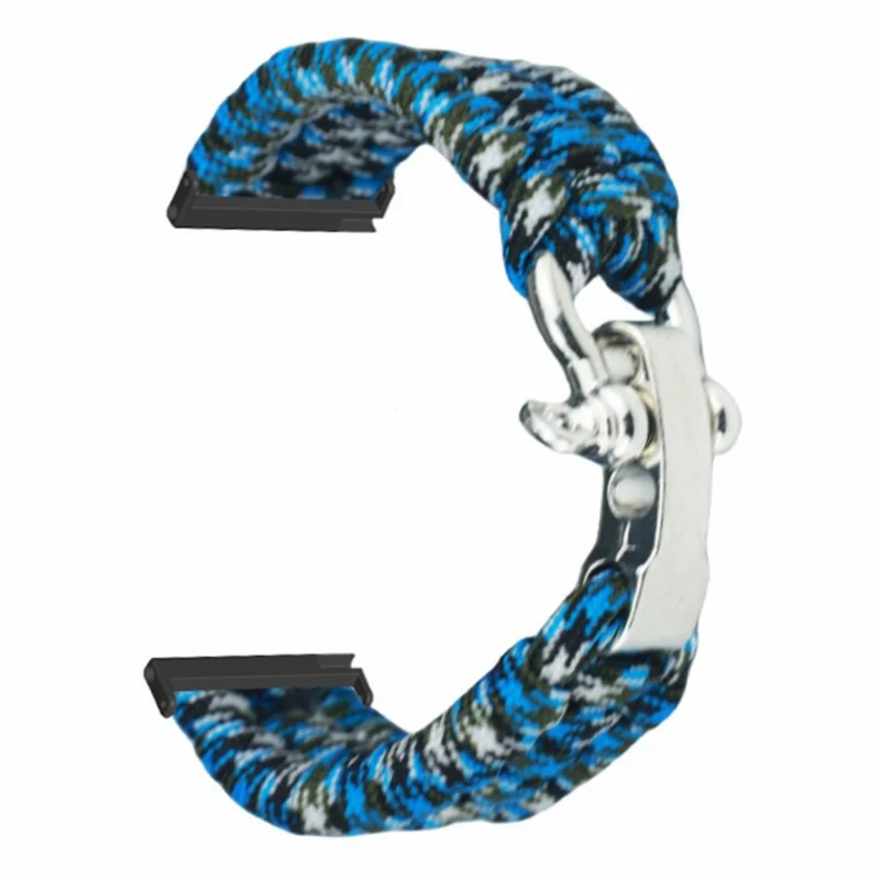 Suunto Spartan Sport Wrist HR Baro / Suunto 7 / Suunto 9 24mm Watch Band Braided Rope - Red Black Camouflage