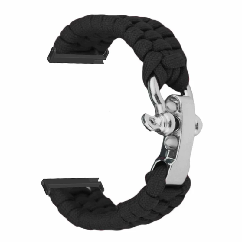 Suunto Spartan Sport Wrist HR Baro / Suunto 7 / Suunto 9 24mm Watch Band Braided Rope - Red Black Camouflage