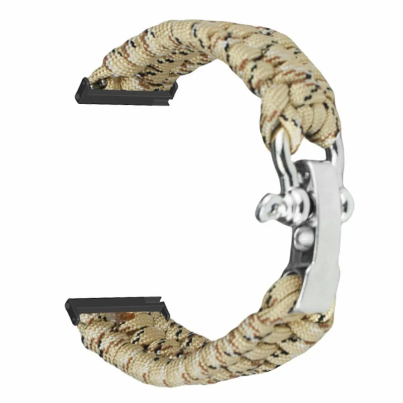 Suunto Spartan Sport Wrist HR Baro / Suunto 7 / Suunto 9 24mm Watch Band Braided Rope - Red Black Camouflage