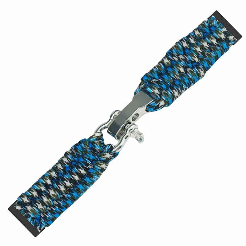 Suunto Spartan Sport Wrist HR Baro / Suunto 7 / Suunto 9 24mm Watch Band Braided Rope - Red Black Camouflage