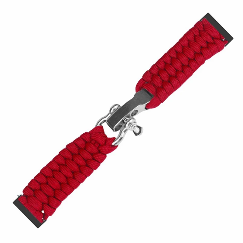 Suunto Spartan Sport Wrist HR Baro / Suunto 7 / Suunto 9 24mm Watch Band Braided Rope - Red Black Camouflage