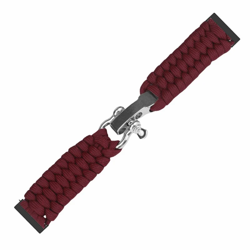 Suunto Spartan Sport Wrist HR Baro / Suunto 7 / Suunto 9 24mm Watch Band Braided Rope - Red Black Camouflage
