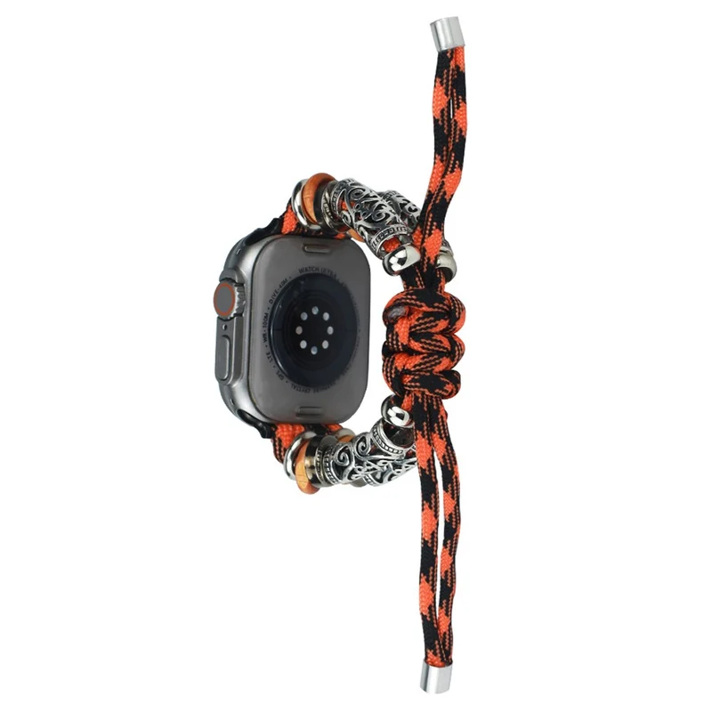 Apple Watch 49mm / 45mm / 44mm / 42mm Watch Strap Bead Braided Rope