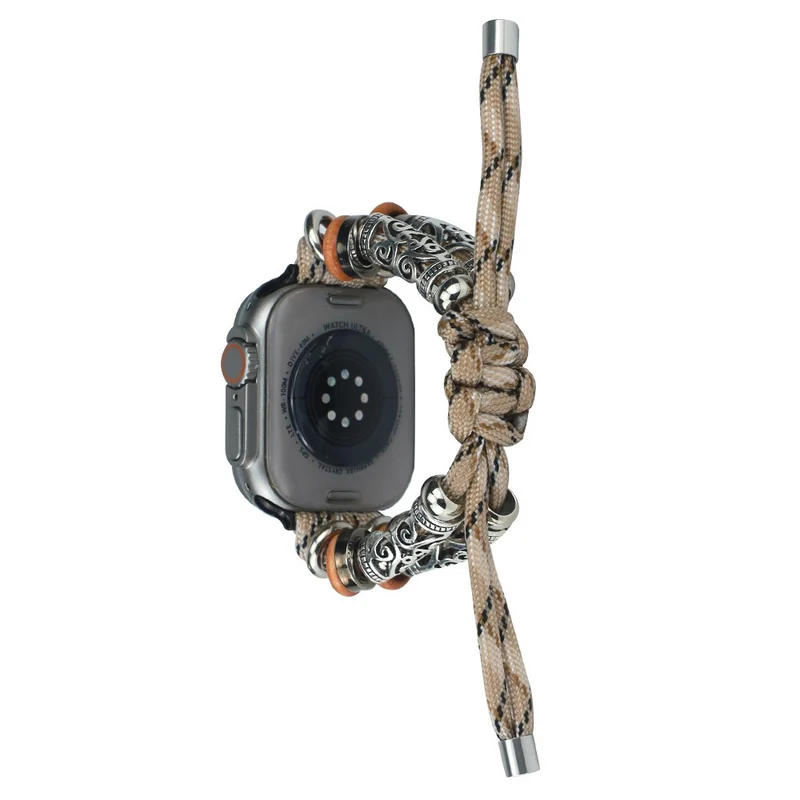 Apple Watch 49mm / 45mm / 44mm / 42mm Watch Strap Bead Braided Rope