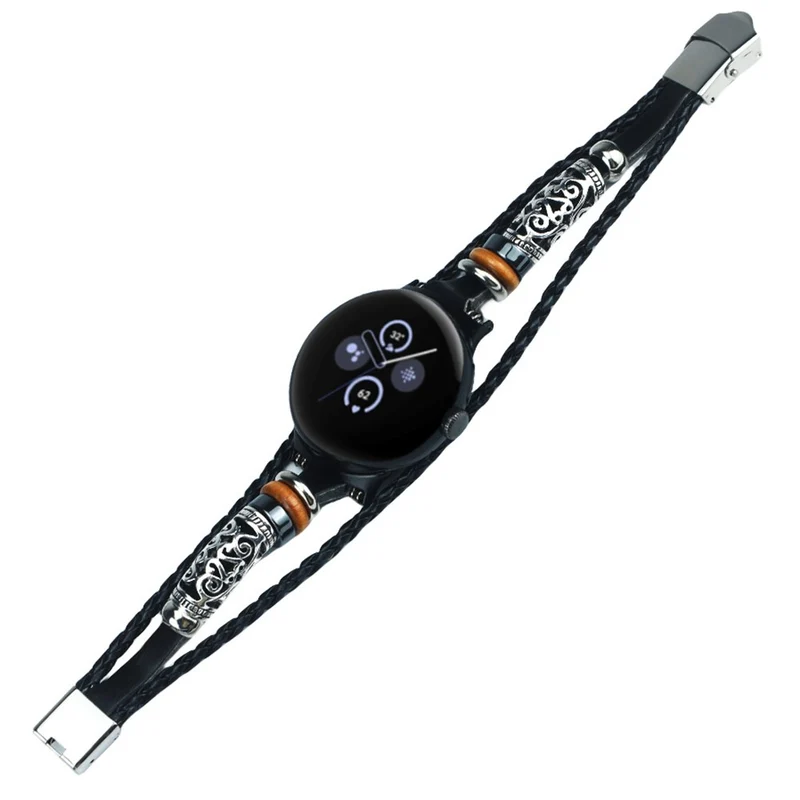 Google Pixel Watch / Pixel Watch 2 DIY Braided Leather Watch Strap Beads