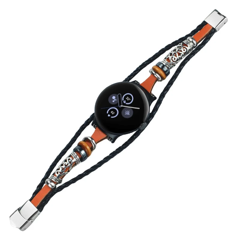 Google Pixel Watch / Pixel Watch 2 DIY Braided Leather Watch Strap Beads