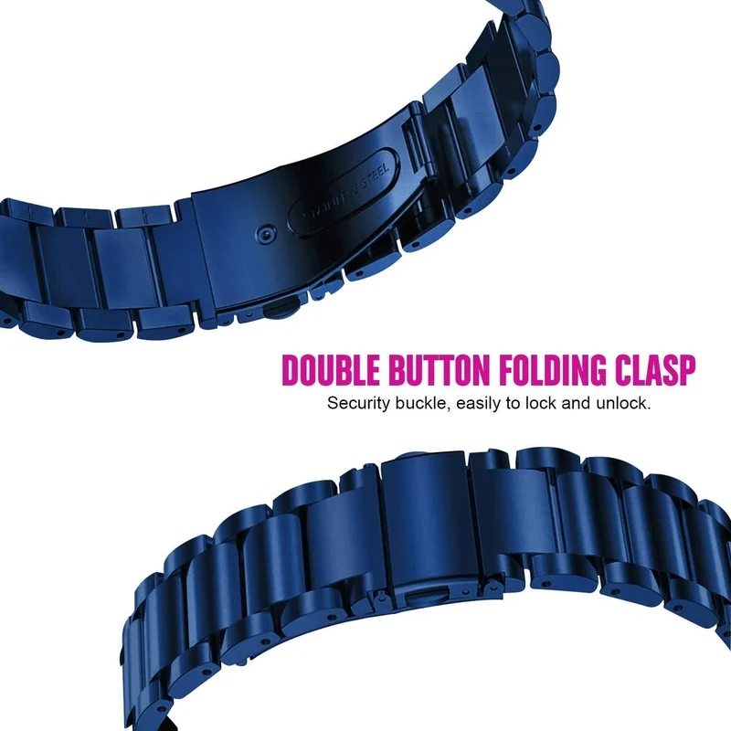 Amazfit Bip Max Stahlarmband (Blau)