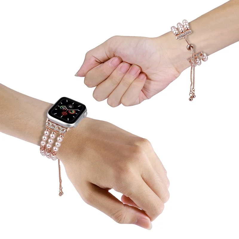 Apple Watch Series 41mm / 40mm / 38mm Watch Band Preppy Beaded Bracelet