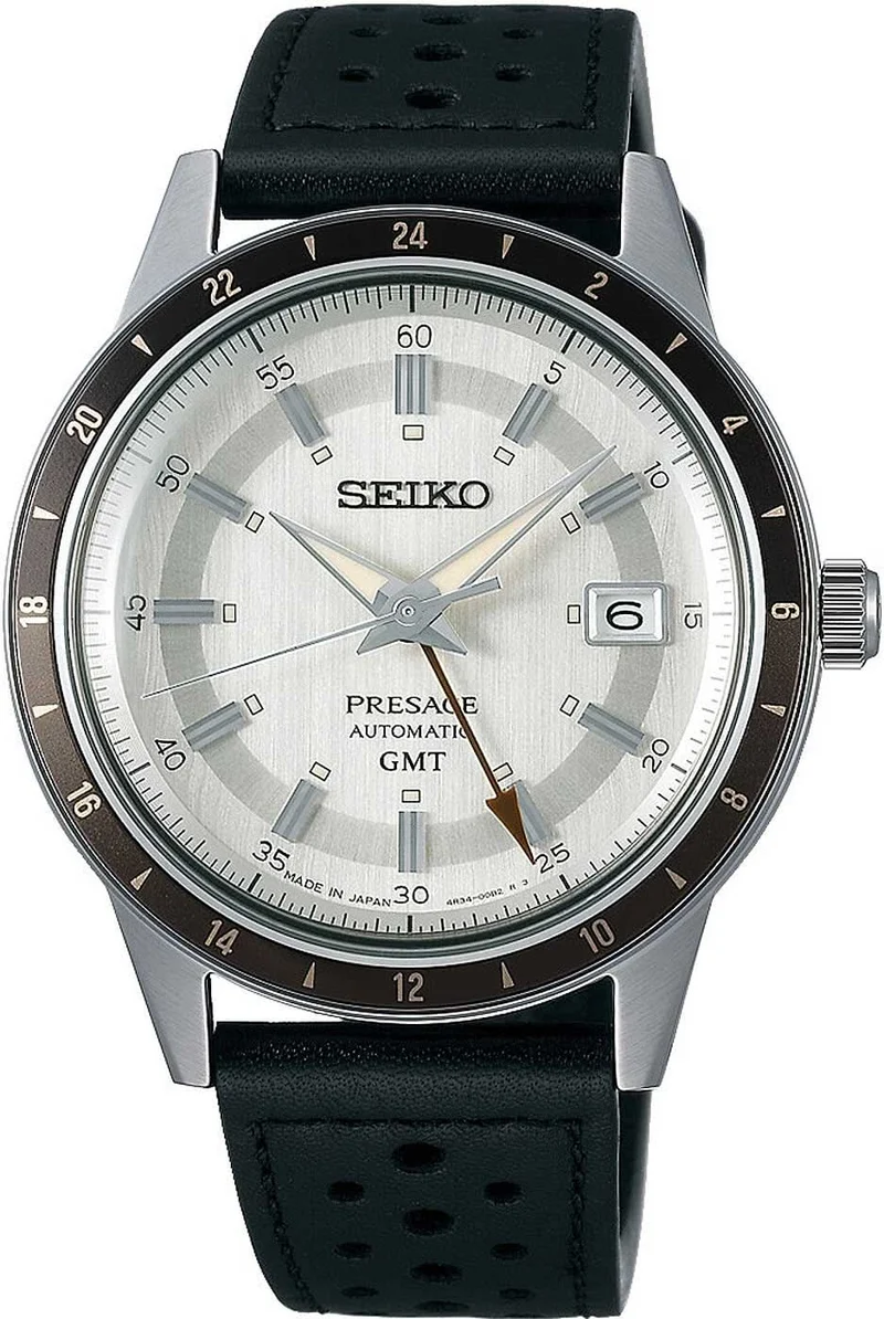 Seiko Presage SSK011J1 Herrenuhr • GMT-Funktion • Vintage-Stil