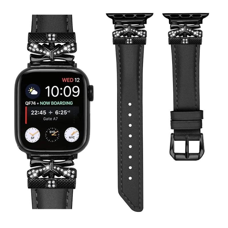 Black Buckle Watch Strap Apple Watch Universal 49mm/45mm/42mm