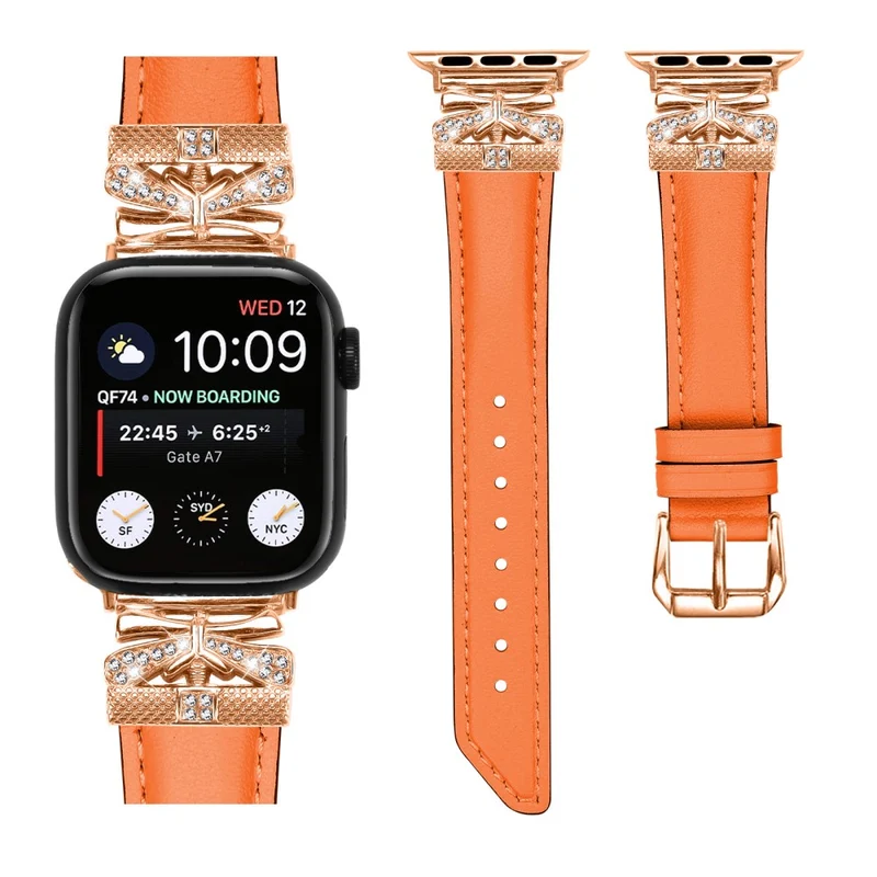 Apple Watch Universal 49mm/45mm/42mm Rose Gold Buckle Watch Strap