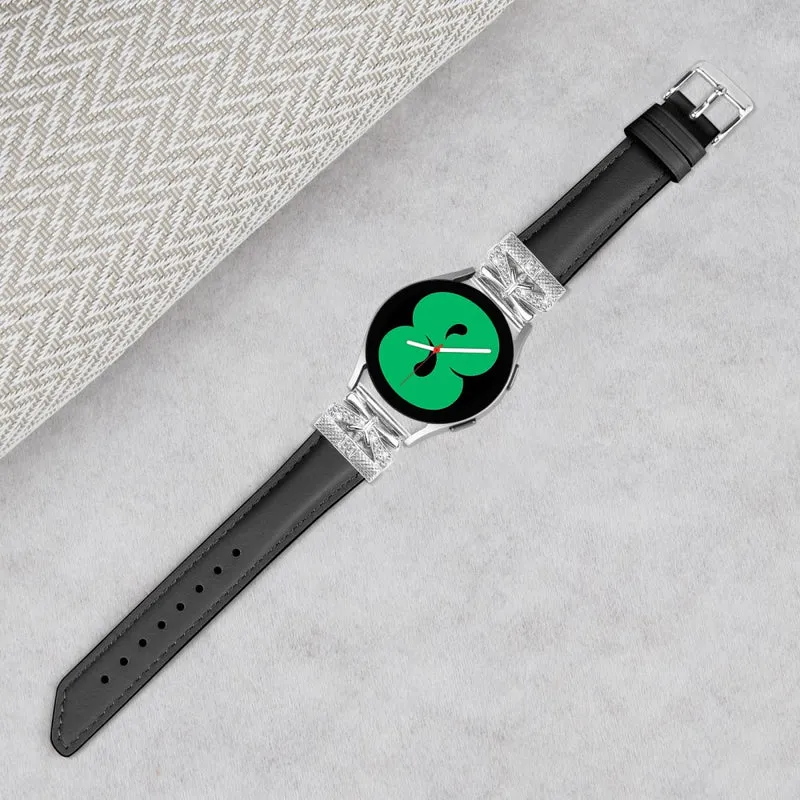 Silver Buckle 20mm Watch Band Samsung Galaxy Watch Universal