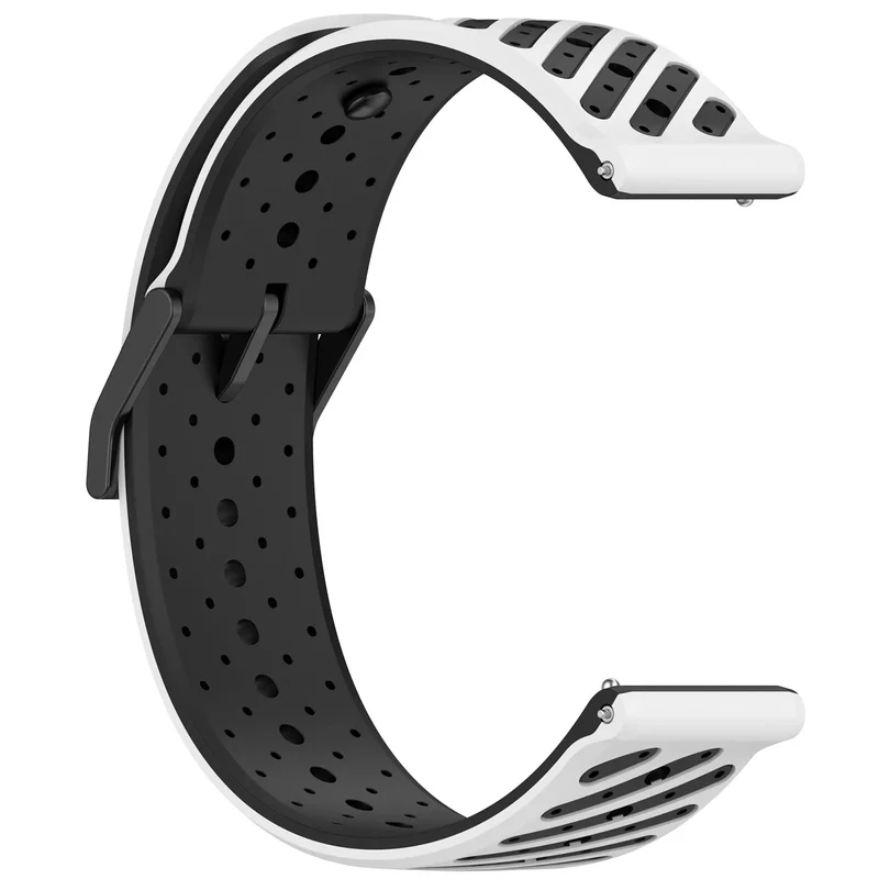 Amazfit Cheetah 2 Ultra Gestreiftes Silikonarmband (Weiß/Schwarz)