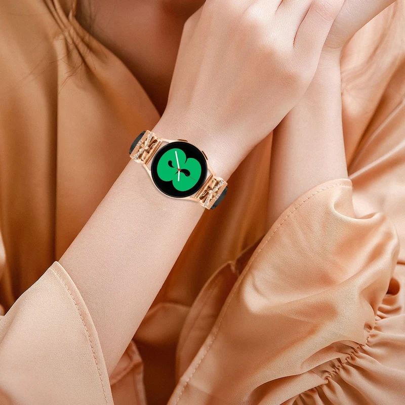 Rose Gold Buckle Strap Samsung Galaxy Watch Universal 20mm Watch Band