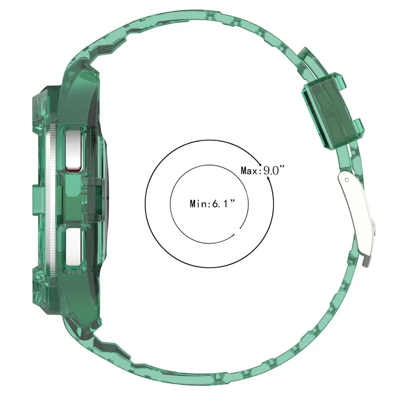 Samsung Galaxy Watch6 Classic 47mm (R960) Integrated Clear Wristband Strap with Case - Transparent Green