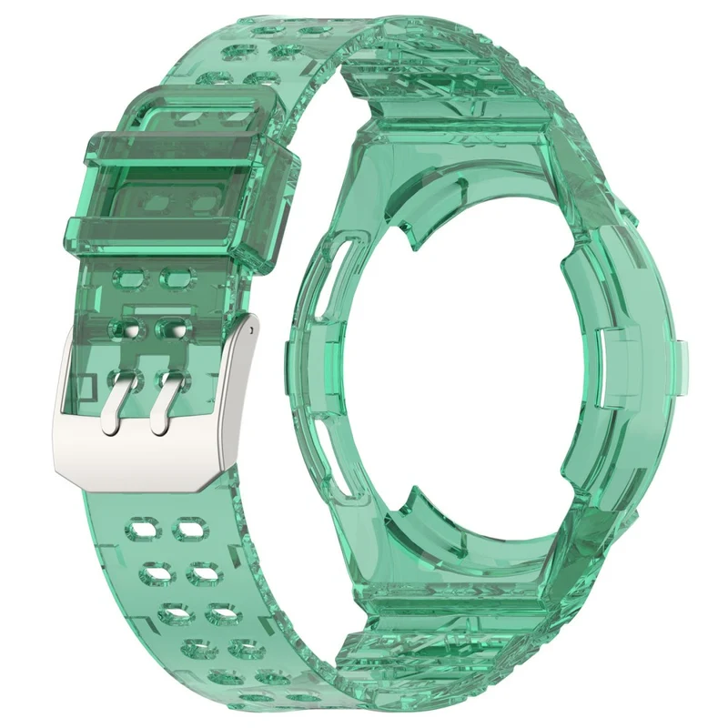 Samsung Galaxy Watch6 Classic 47mm (R960) Integrated Clear Wristband Strap with Case - Transparent Green