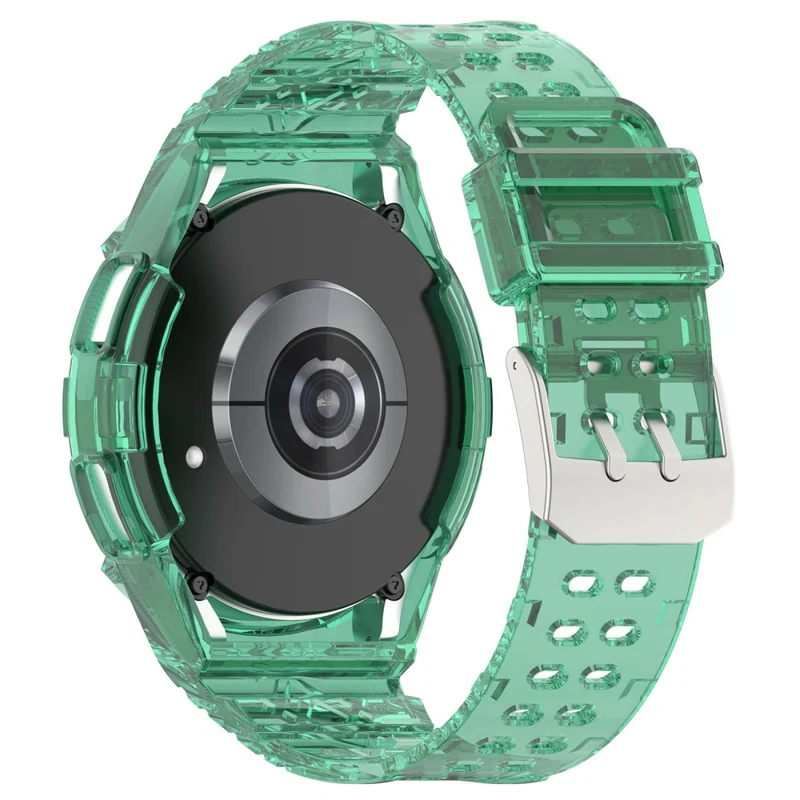 Samsung Galaxy Watch6 Classic 43mm (R950) Clear Flexible Soprt Strap Band with Case - Translucent Green