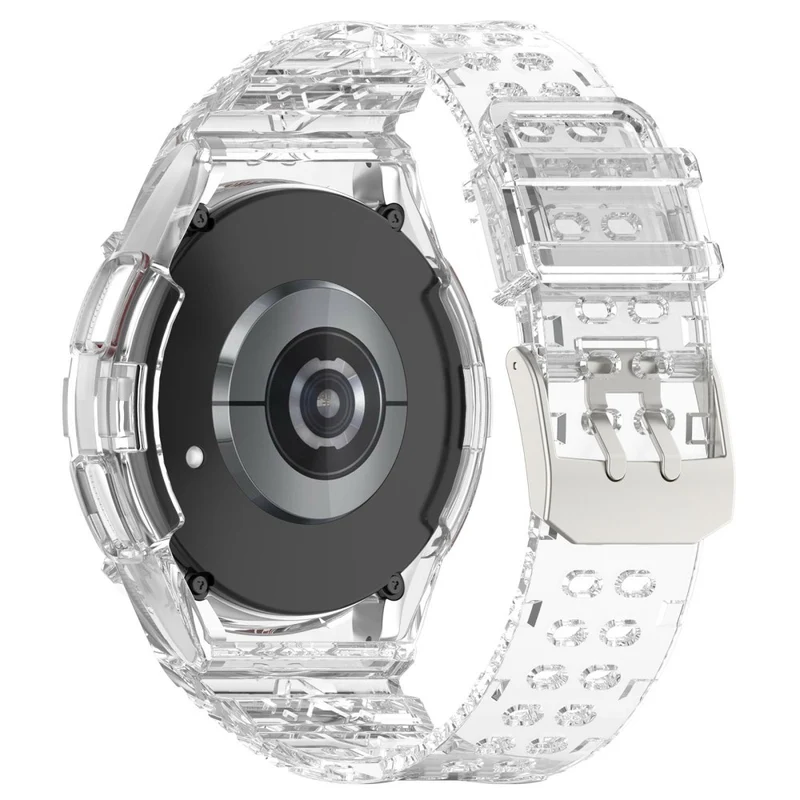 Samsung Galaxy Watch6 Classic 43mm (R950) Clear Flexible Soprt Strap Band with Case - Translucent Green