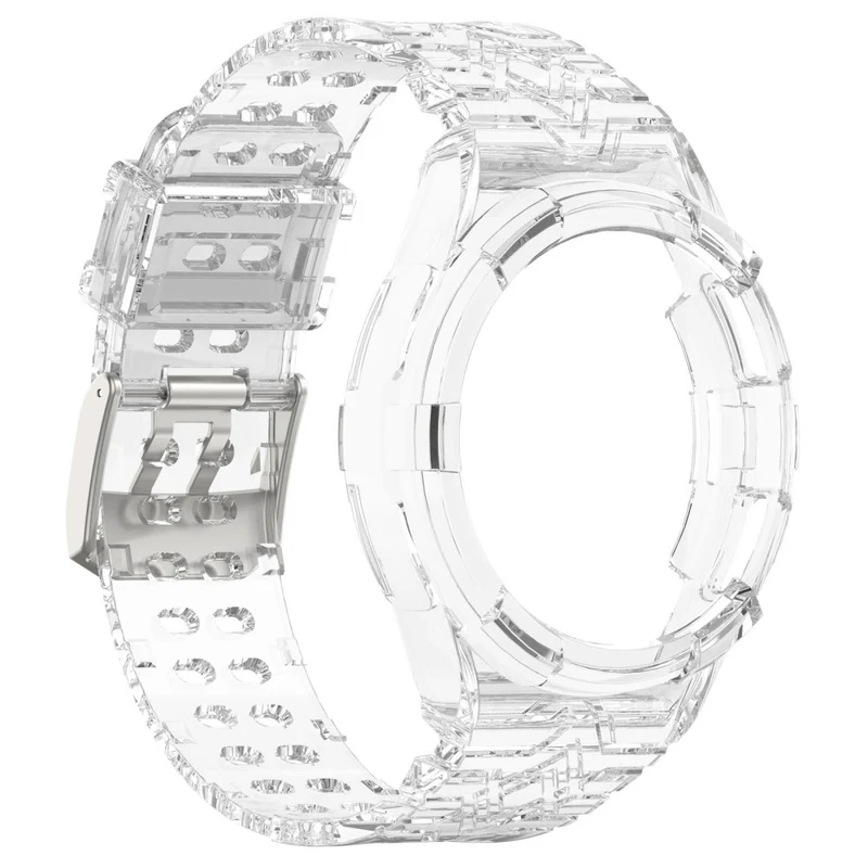 Samsung Galaxy Watch6 Classic 43mm (R950) Clear Flexible Soprt Strap Band with Case - Translucent Green