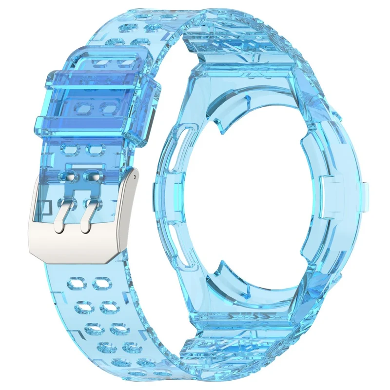Samsung Galaxy Watch6 Classic 43mm (R950) Clear Flexible Soprt Strap Band with Case - Translucent Green