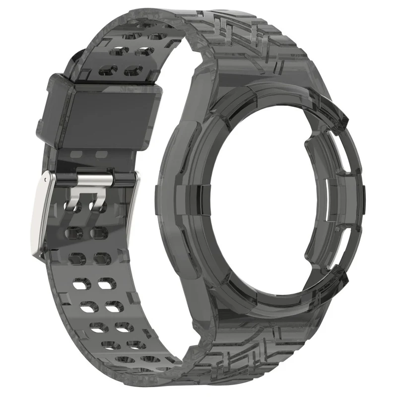 Samsung Galaxy Watch6 Classic 43mm (R950) Clear Flexible Soprt Strap Band with Case - Translucent Green
