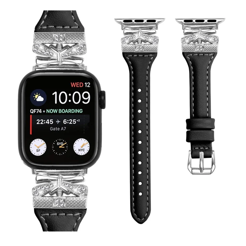Watch Strap Apple Watch Series 9 8 7 41mm / 6 5 4 SE SE (2022) SE (2023) 40mm / 3 2 1 38mm Silver Buckle Band