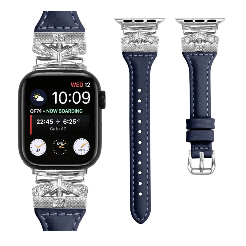 Watch Strap Apple Watch Series 9 8 7 41mm / 6 5 4 SE SE (2022) SE (2023) 40mm / 3 2 1 38mm Silver Buckle Band