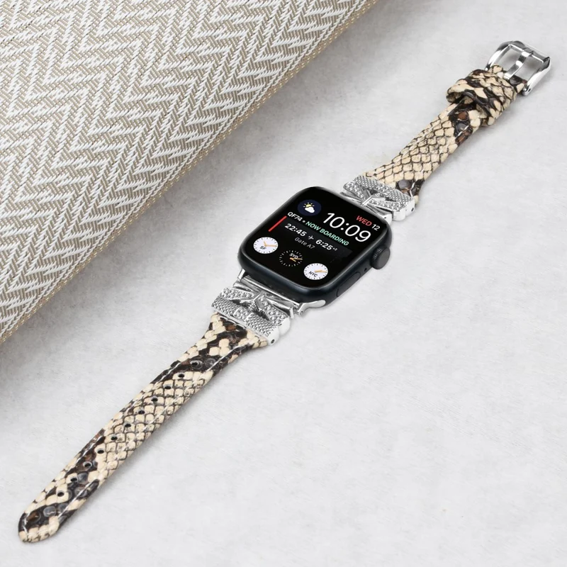 Watch Strap Apple Watch Series 9 8 7 41mm / 6 5 4 SE SE (2022) SE (2023) 40mm / 3 2 1 38mm Silver Buckle Band