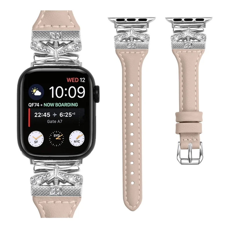 Watch Strap Apple Watch Series 9 8 7 41mm / 6 5 4 SE SE (2022) SE (2023) 40mm / 3 2 1 38mm Silver Buckle Band