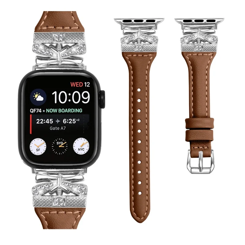Watch Strap Apple Watch Series 9 8 7 41mm / 6 5 4 SE SE (2022) SE (2023) 40mm / 3 2 1 38mm Silver Buckle Band