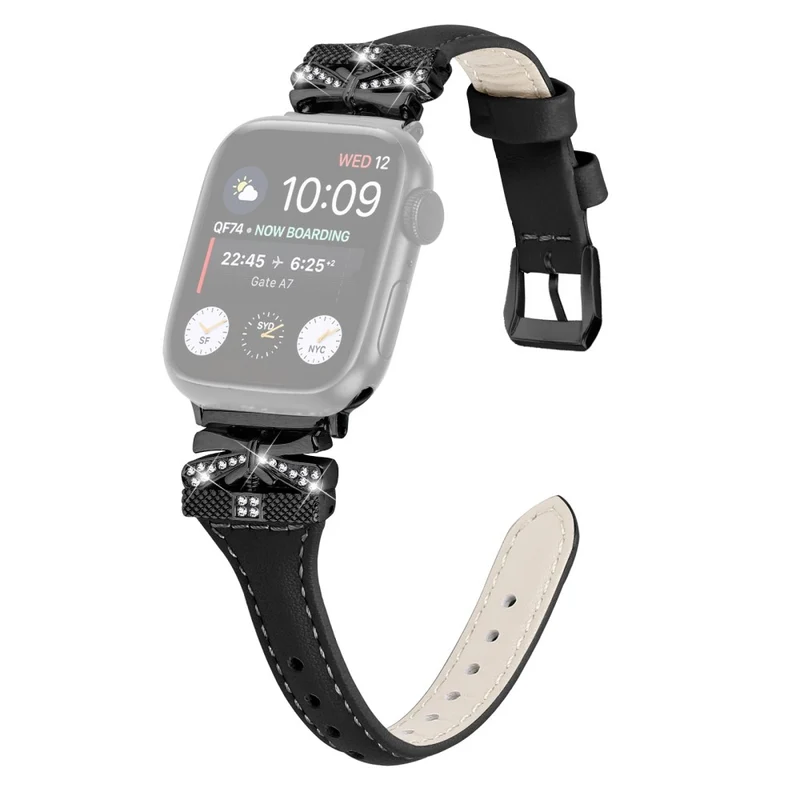 Watchband Apple Watch Series 9 8 7 41mm / 6 5 4 SE SE (2022) SE (2023) 40mm / 3 2 1 38mm Black Buckle Watch Strap
