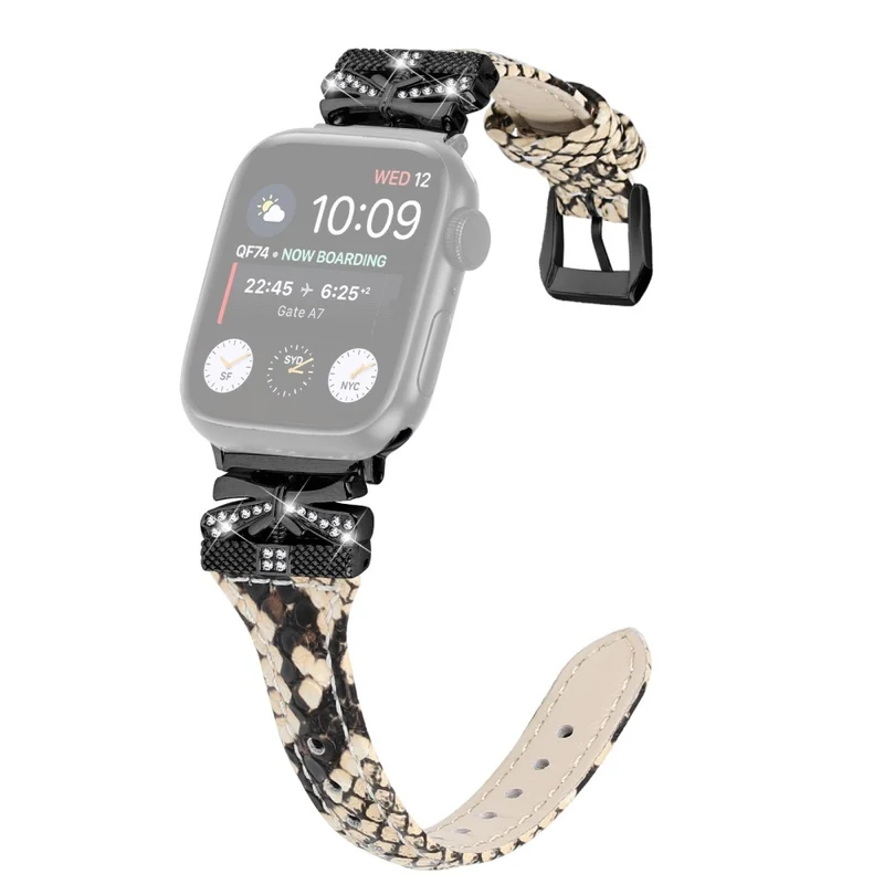 Watchband Apple Watch Series 9 8 7 41mm / 6 5 4 SE SE (2022) SE (2023) 40mm / 3 2 1 38mm Black Buckle Watch Strap