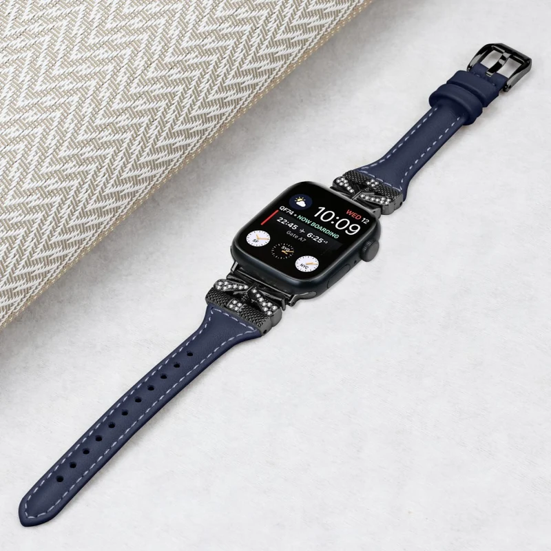 Watchband Apple Watch Series 9 8 7 41mm / 6 5 4 SE SE (2022) SE (2023) 40mm / 3 2 1 38mm Black Buckle Watch Strap