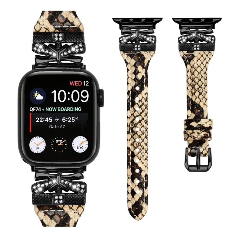 Watchband Apple Watch Series 9 8 7 41mm / 6 5 4 SE SE (2022) SE (2023) 40mm / 3 2 1 38mm Black Buckle Watch Strap