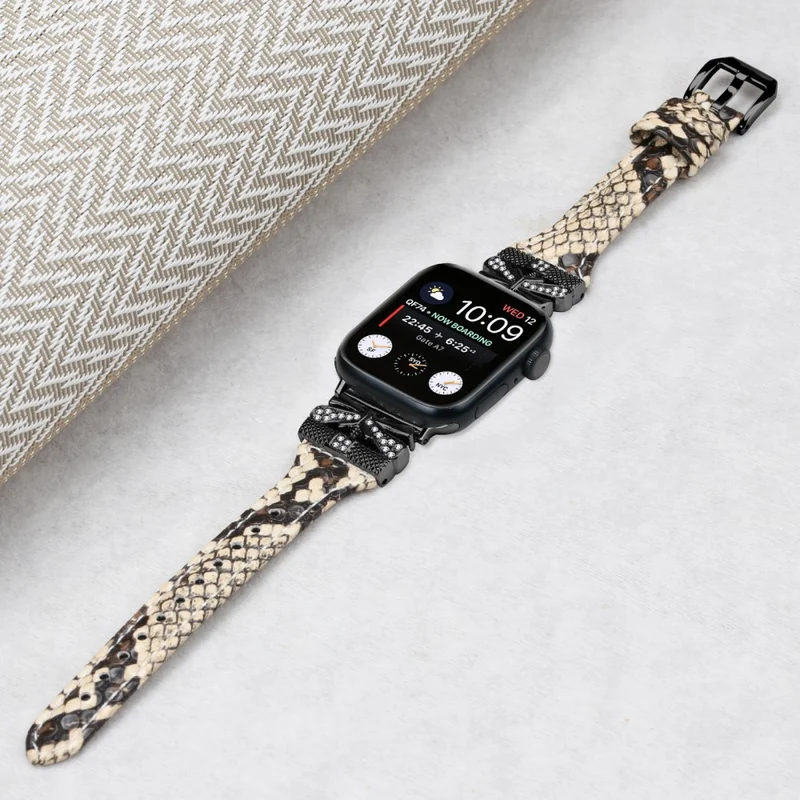 Watchband Apple Watch Series 9 8 7 41mm / 6 5 4 SE SE (2022) SE (2023) 40mm / 3 2 1 38mm Black Buckle Watch Strap