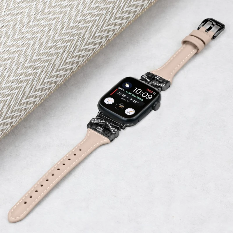 Watchband Apple Watch Series 9 8 7 41mm / 6 5 4 SE SE (2022) SE (2023) 40mm / 3 2 1 38mm Black Buckle Watch Strap