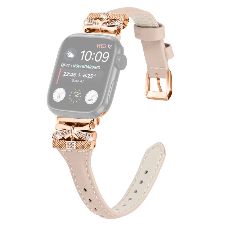 Rose Gold Buckle Watch Strap Apple Watch Series 9 / 8 / 7 / 41mm / 6 / 5 / 4 / SE / SE (2022) / SE (2023) 40mm / Series 3 2 1 38mm - Dark Blue