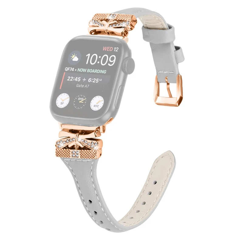 Rose Gold Buckle Watch Strap Apple Watch Series 9 / 8 / 7 / 41mm / 6 / 5 / 4 / SE / SE (2022) / SE (2023) 40mm / Series 3 2 1 38mm - Dark Blue
