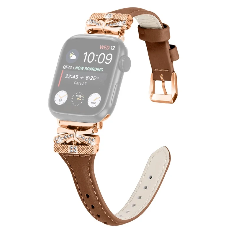 Rose Gold Buckle Watchband Apple Watch Ultra 2 / Ultra 49mm / Series 9 45mm / 8 7 45mm / 6 5 4 SE (2022) SE (2023) SE 44mm / 3 2 1 42mm - Apricot