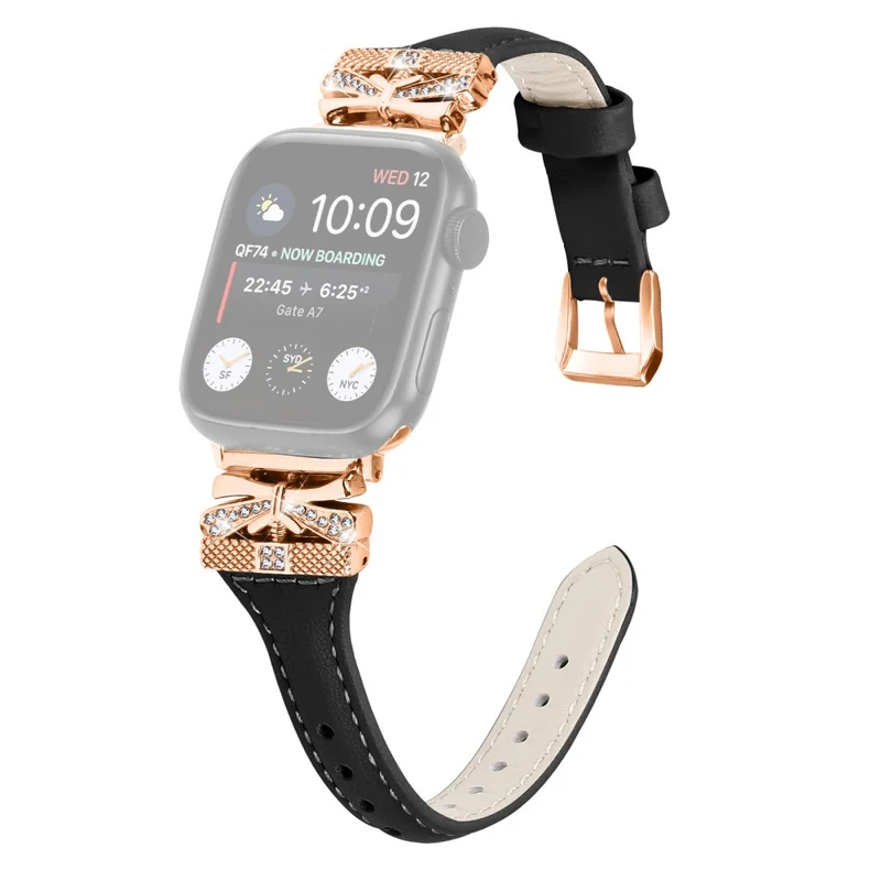 Rose Gold Buckle Watchband Apple Watch Ultra 2 / Ultra 49mm / Series 9 45mm / 8 7 45mm / 6 5 4 SE (2022) SE (2023) SE 44mm / 3 2 1 42mm - Apricot