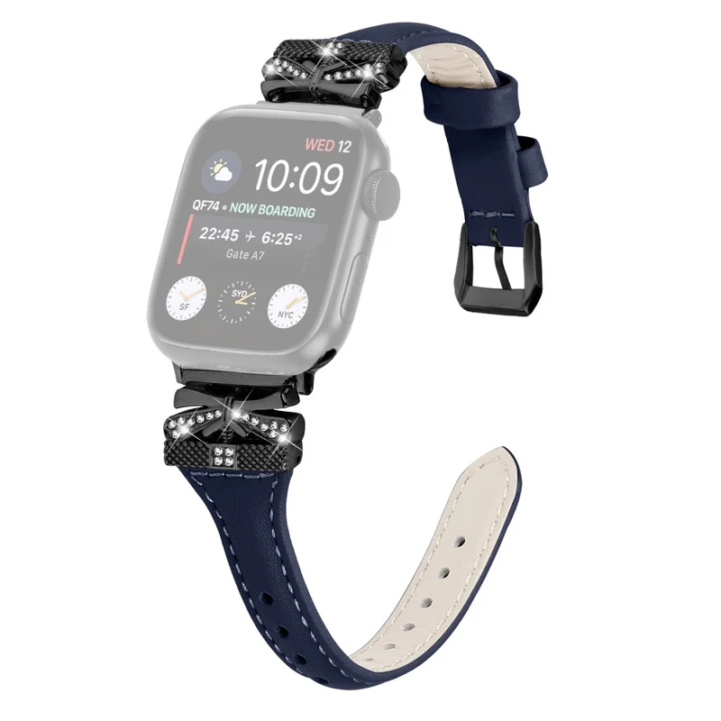 Black Buckle Strap Apple Watch Ultra 2 / Ultra 49mm / Series 9 45mm / 8 7 45mm / 6 5 4 SE (2022) SE (2023) SE 44mm / 3 2 1 42mm - Snake Texture