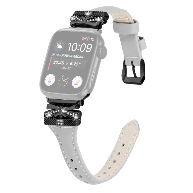 Black Buckle Strap Apple Watch Ultra 2 / Ultra 49mm / Series 9 45mm / 8 7 45mm / 6 5 4 SE (2022) SE (2023) SE 44mm / 3 2 1 42mm - Snake Texture