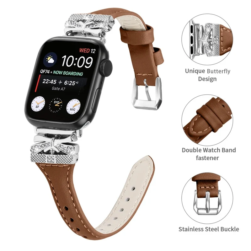 Silver Buckle Wrist Band Apple Watch Ultra 2 / Ultra 49mm / Series 9 45mm / 8 7 45mm / 6 5 4 SE (2022) SE (2023) SE 44mm / 3 2 1 42mm