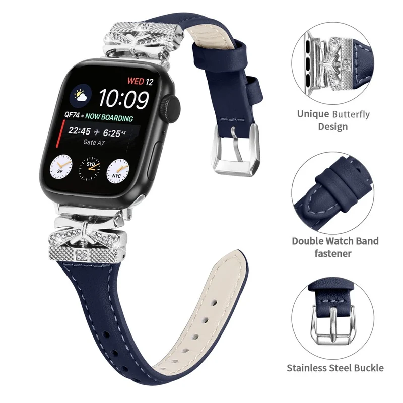 Silver Buckle Wrist Band Apple Watch Ultra 2 / Ultra 49mm / Series 9 45mm / 8 7 45mm / 6 5 4 SE (2022) SE (2023) SE 44mm / 3 2 1 42mm