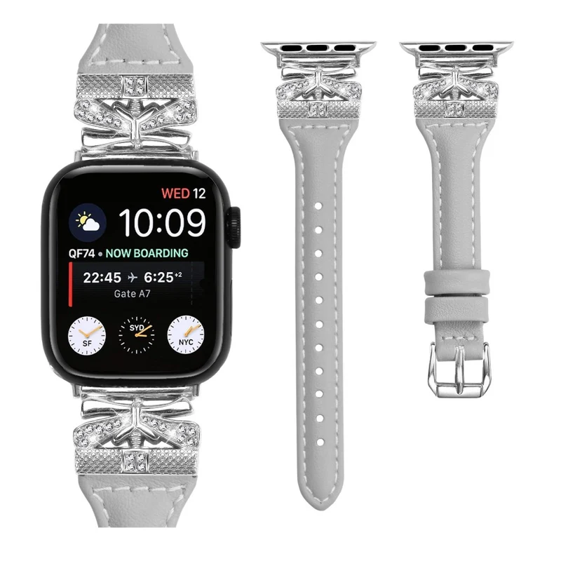 Silver Buckle Wrist Band Apple Watch Ultra 2 / Ultra 49mm / Series 9 45mm / 8 7 45mm / 6 5 4 SE (2022) SE (2023) SE 44mm / 3 2 1 42mm