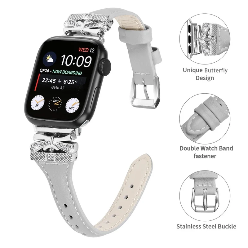 Silver Buckle Wrist Band Apple Watch Ultra 2 / Ultra 49mm / Series 9 45mm / 8 7 45mm / 6 5 4 SE (2022) SE (2023) SE 44mm / 3 2 1 42mm