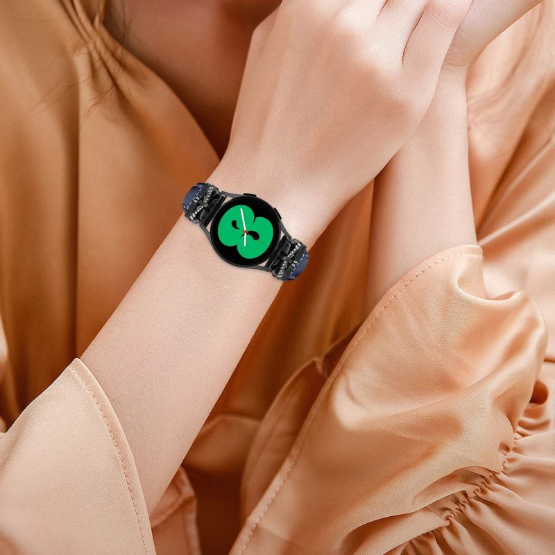 Samsung Galaxy Watch3 41mm / Watch4 / Watch5 / Watch4 Classic / Watch4 Active / Watch5 Active Watchband Black Buckle 20mm
