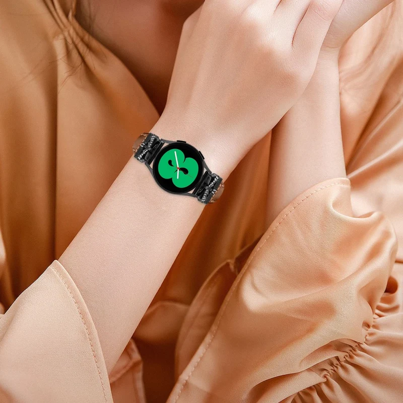 Samsung Galaxy Watch3 41mm / Watch4 / Watch5 / Watch4 Classic / Watch4 Active / Watch5 Active Watchband Black Buckle 20mm