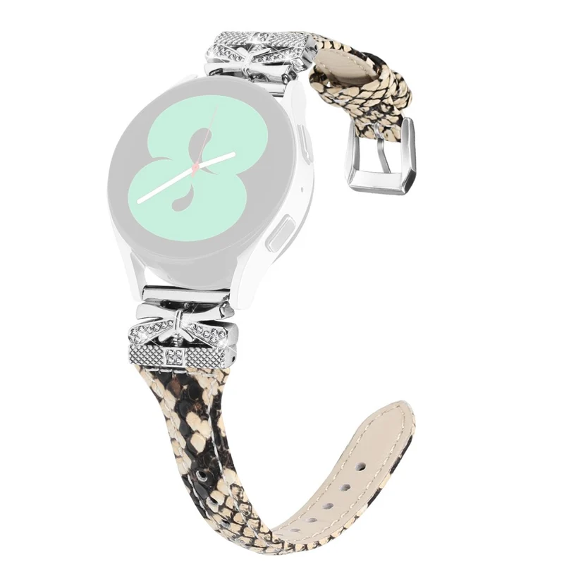 Silver Buckle 20mm Watchband Samsung Galaxy Watch3 41mm / Watch4 / Watch5 / Watch4 Classic / Watch4 Active / Watch5 Active