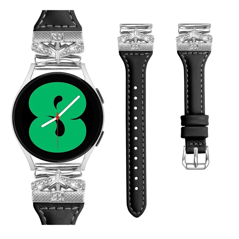 Silver Buckle 20mm Watchband Samsung Galaxy Watch3 41mm / Watch4 / Watch5 / Watch4 Classic / Watch4 Active / Watch5 Active